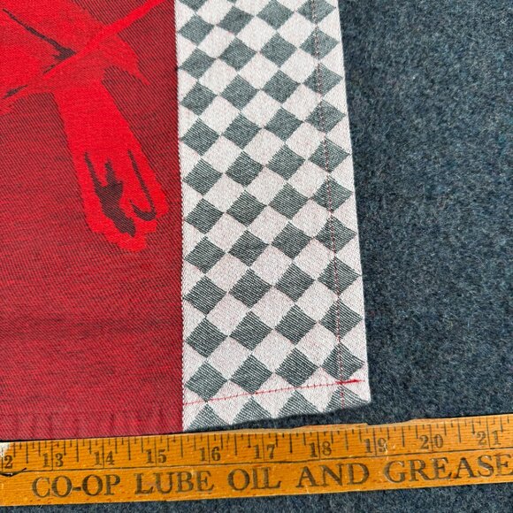 2pc Red Blk Wht Courtly Check MacKenzie-Childs Cardinal Jacquard Dish Towel - Picture 11 of 11